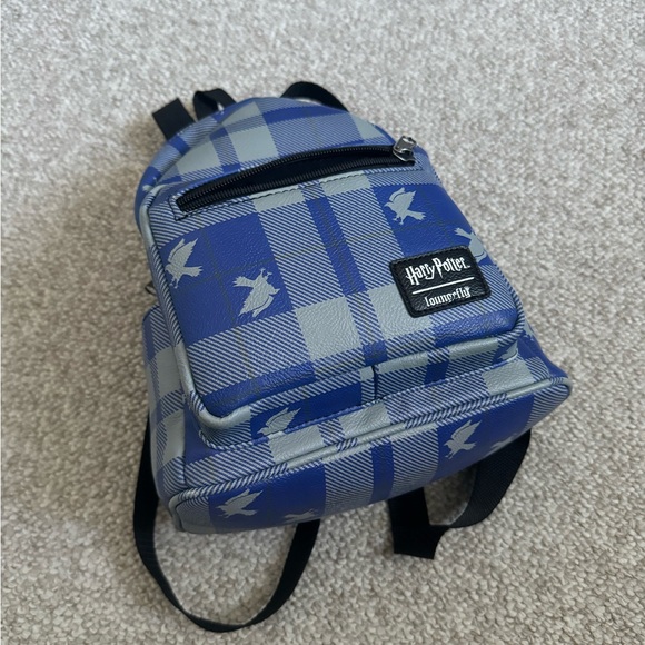 Loungefly Harry Potter RavenClaw blue grey plaid backpack